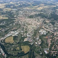 Flugwegposition um 15:55:32: Aufgenommen in der Nähe von Görlitz, Deutschland in 1297 Meter